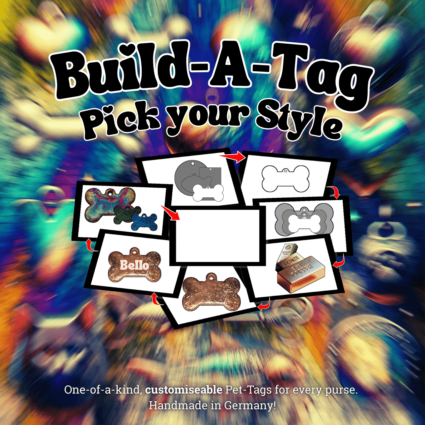 Build - A - Pet Tag - Bones - carpenoctemworkshop