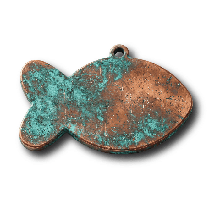 Haustiermarke Fisch Antik