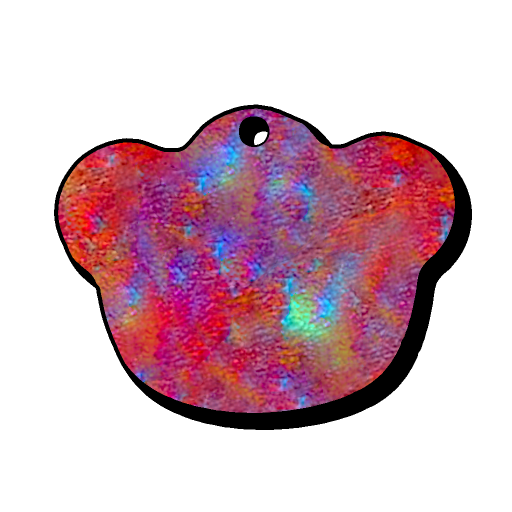 Haustiermarke Bär Regenbogenpatina