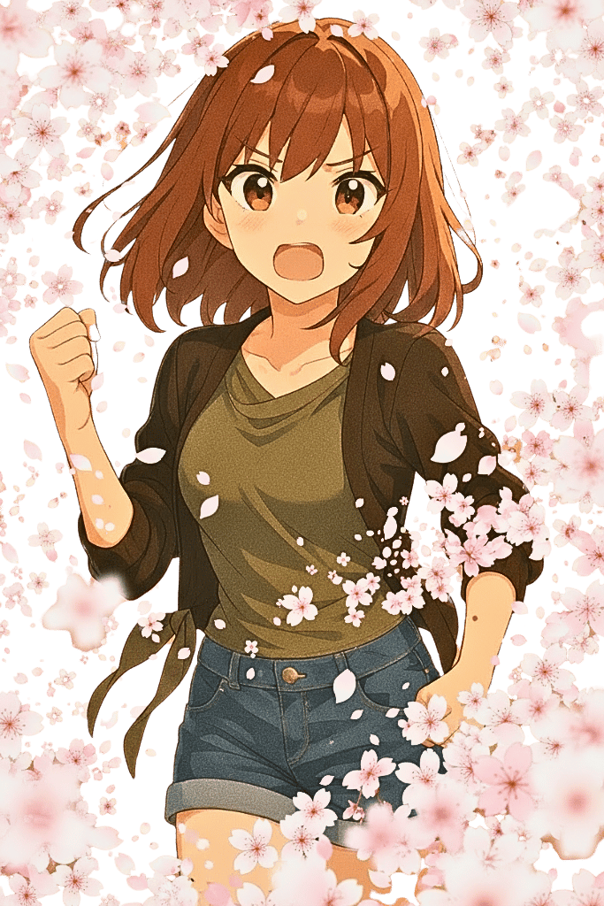 InaLuna Avatar anime Style in cherry blossom storm
