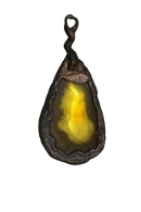 Achat Anhänger - Kupfergerahmt, Gelb - Gelb Carpe Noctem Crafts