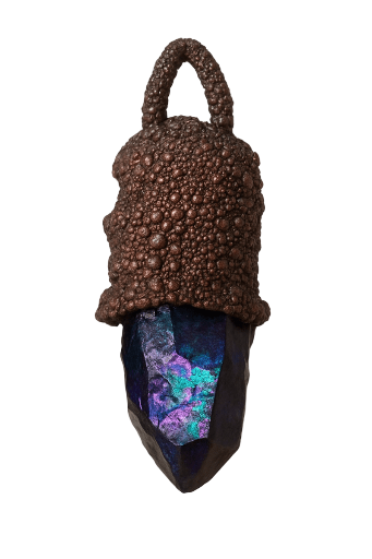 Azurit Kristall Anhaenger (V1) Carpe Noctem Crafts