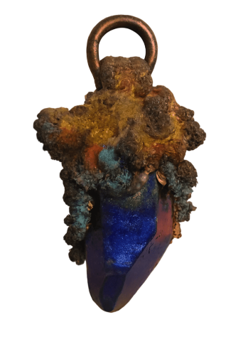 Azurit Kristall Anhänger (V2) CarpeNoctemCrafts