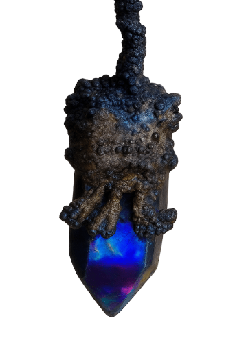 Azurit Kristall Anhaenger (V3)CarpeNoctemCrafts