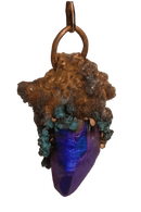 Azurit Kristall Anhänger (V2) Carpe Noctem Crafts