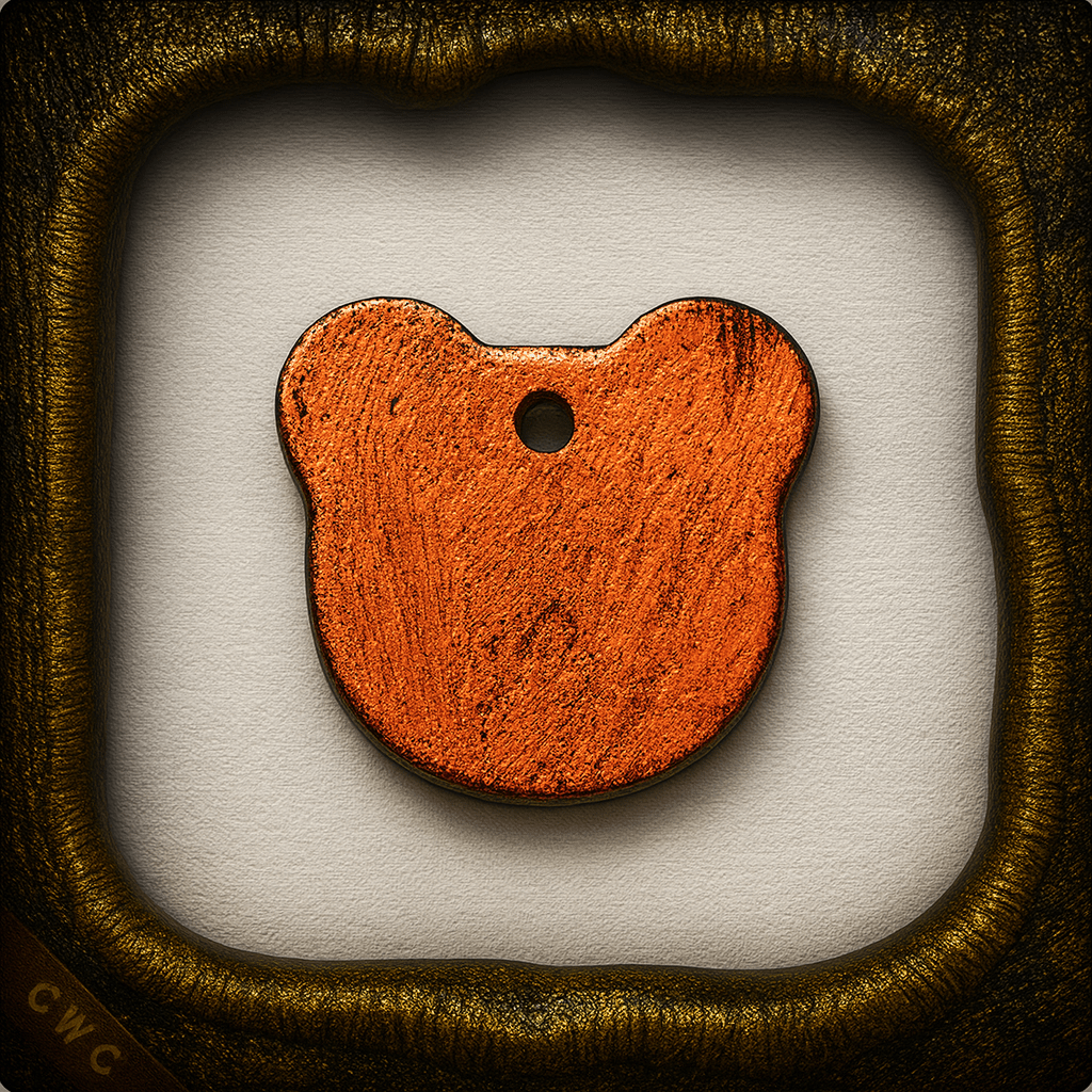 Formvariante "Bär-V3" Haustiermarke - Carpe Noctem Crafts