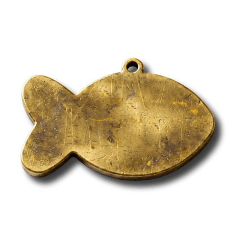 Fisch Haustiermarke aus messing von CNC
