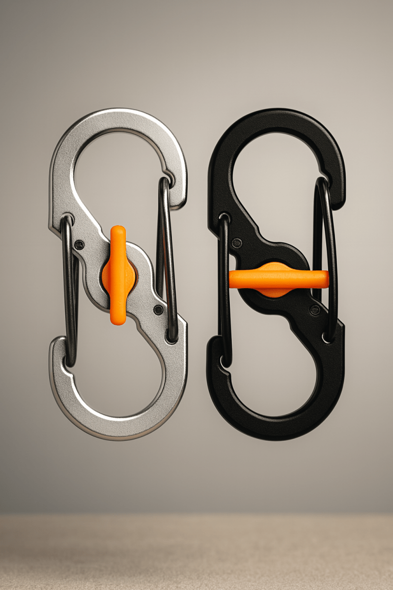 S-Biner - Doppelkarabiner mit Microlock - CarpeNoctemCrafts - Carpe Noctem Crafts